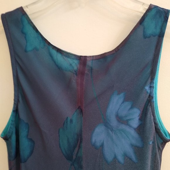 Sleeveless Maxi Dress, Blue Ombre, Vintage (late 90s) Regine Los Angeles - S - Picture 5 of 16